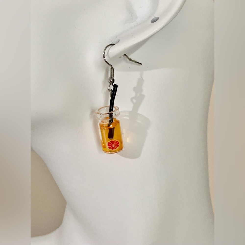 Fruity drink earrings